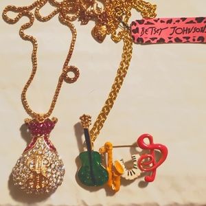Betsey Johnson pair of necklaces